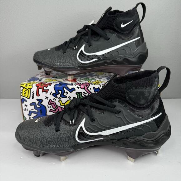 Nike Alpha Huarache NXT‎ Men’s Baseball Cleats Size US 7 DJ6517-010 Black - Picture 8 of 9